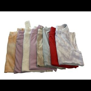 Large - Set of 8 Ribbed Tanks - NEW